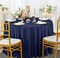120 Seamless Round Wrinkle Free Scuba Tablecloth Classic Navy Blue